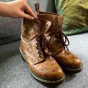 Dr. Martens floral leather boots